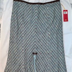 Tape Measure Ruffle Tweed Bow Skirt